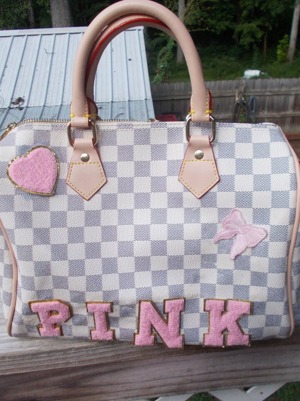 Checkered Speedy Handbag